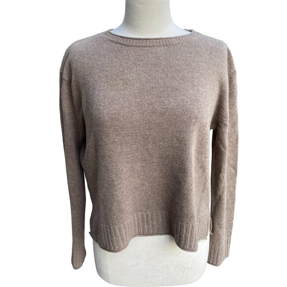 Jenni Kayne Wool Cashmere Everyday Sweater Taupe Capsule Quiet Luxury Capsule-S - Picture 7 of 13